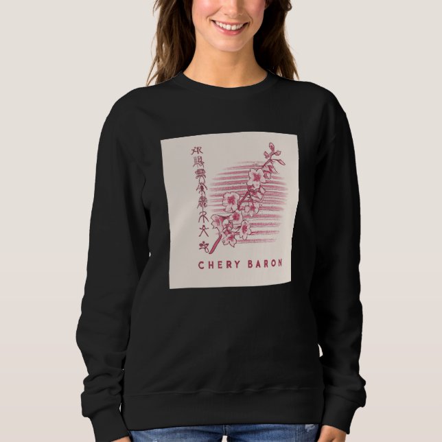 Japan Artwork Cherry Blossom For Men Sweatshirt (Vorderseite)