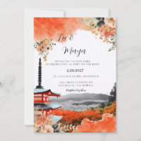 Japan Asien Japanische Hochzeits-Einladung zur Des