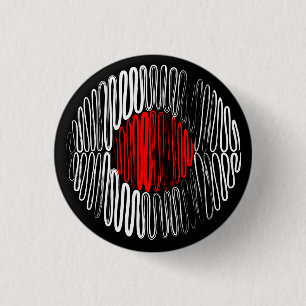 Japan auf schwarzem Knopf Button
