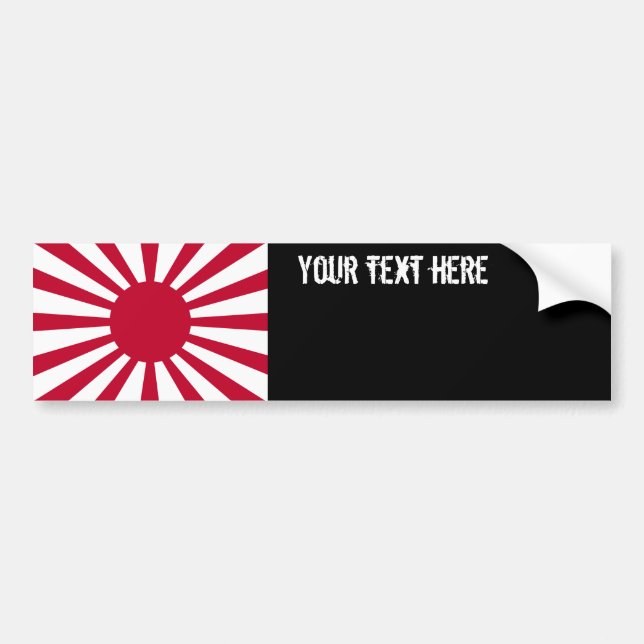 Japan-aufgehende Sonne-Flagge Autoaufkleber (Vorne)