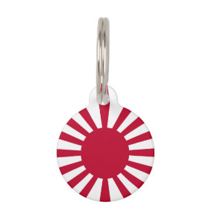 Japan-aufgehende Sonne-Flagge Haustiermarke