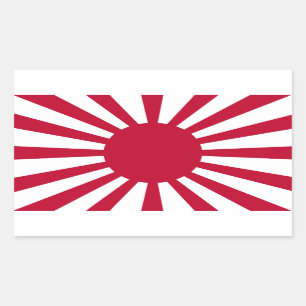 Japan-aufgehende Sonne-Flagge Rechteckiger Aufkleber