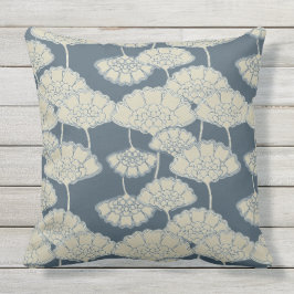  Japan. Blauer Blume Kissen
