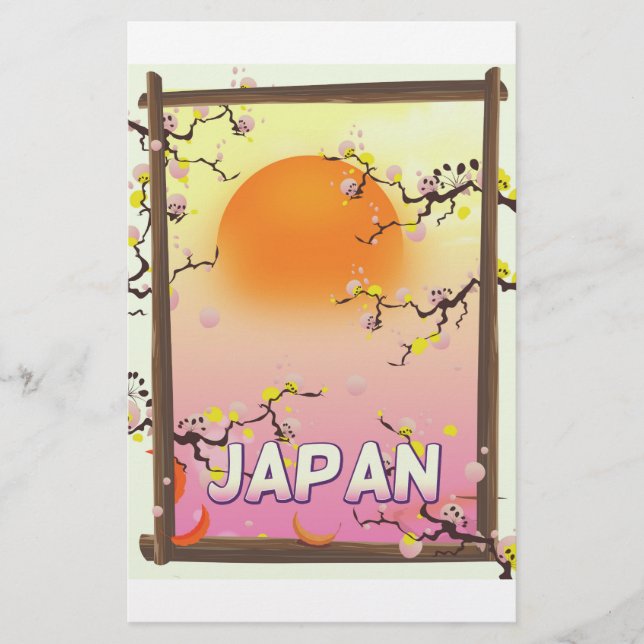 Japan Blossom Garden Briefpapier (Vorderseite)