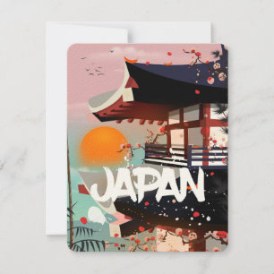 Japan Building Sonnenuntergang Poster