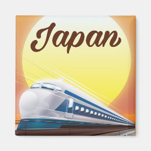 Japan Bullet Train Reiseplakat Magnet