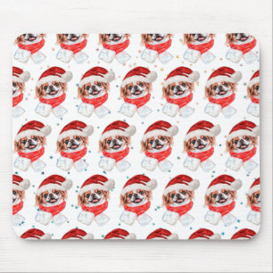 Japan-Chin-Hund Christmas Stars Mousepad