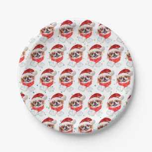 Japan-Chin-Hund Christmas Stars Pappteller