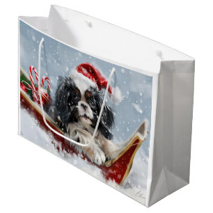 Japan-Chin-Hund Weihnachtsfestlich Große Geschenktüte