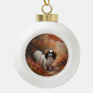 Japan-Chin im Herbst inspiriert herabfallendes Lau Keramik Kugel-Ornament
