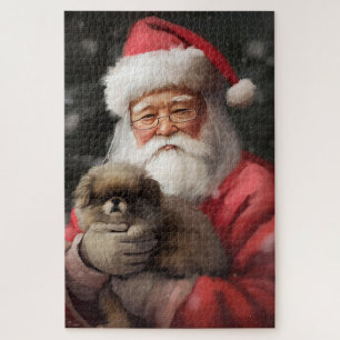 Japan-Chin mit Santa Claus Festive Weihnachten