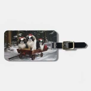Japan-Chin Schneebedeckter Schlitten Weihnachtsdek Gepäckanhänger