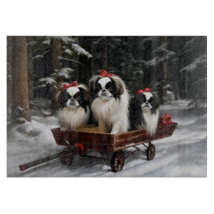 Japan-Chin Schneebedeckter Schlitten Weihnachtsdek Schneidebrett