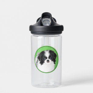Japan-Chin-Welpe Malerei - Hundekunst Trinkflasche
