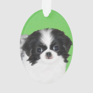 Japan-Chin-Welpenmalerei - Originale Hundekunst Ornament