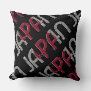 Japan Country Flag Farben Typografie Souvenir Kissen