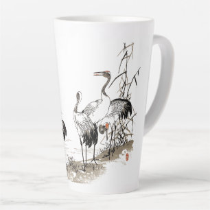 Japan Crane Birds Animal Feuchtgebiete Latte Tasse