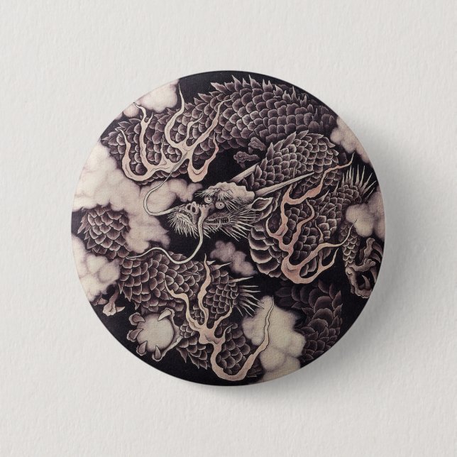 JAPAN DRACHE BUTTON (Vorderseite)