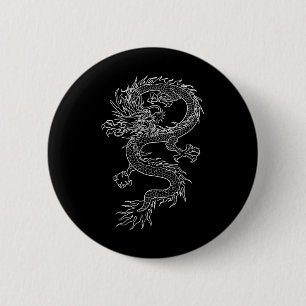 Japan Dragon Tattoo Zeichnend traditionelles japan Button