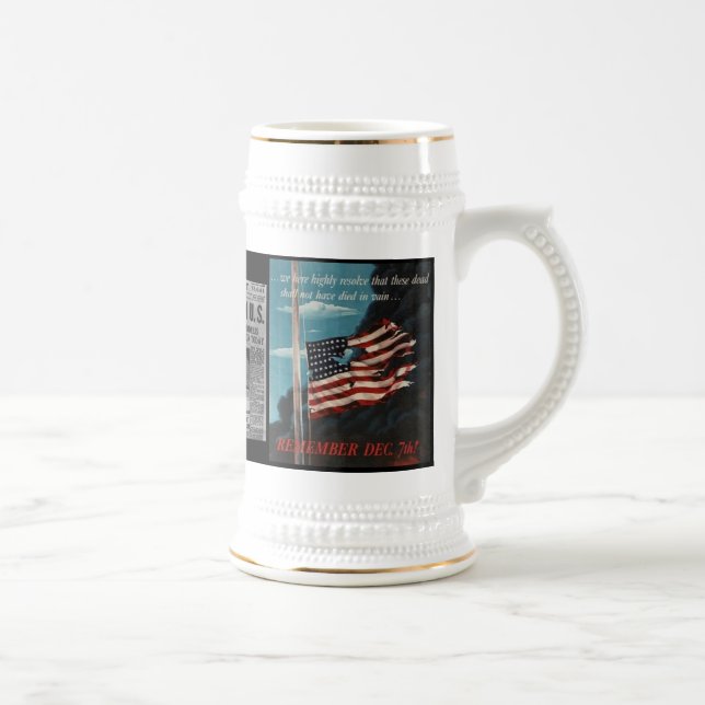Japan erklärt Krieg gegen die USA 7. Dezember 1941 Bierglas (Rechts)