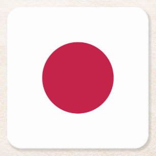 Japan-Fahne Rechteckiger Pappuntersetzer
