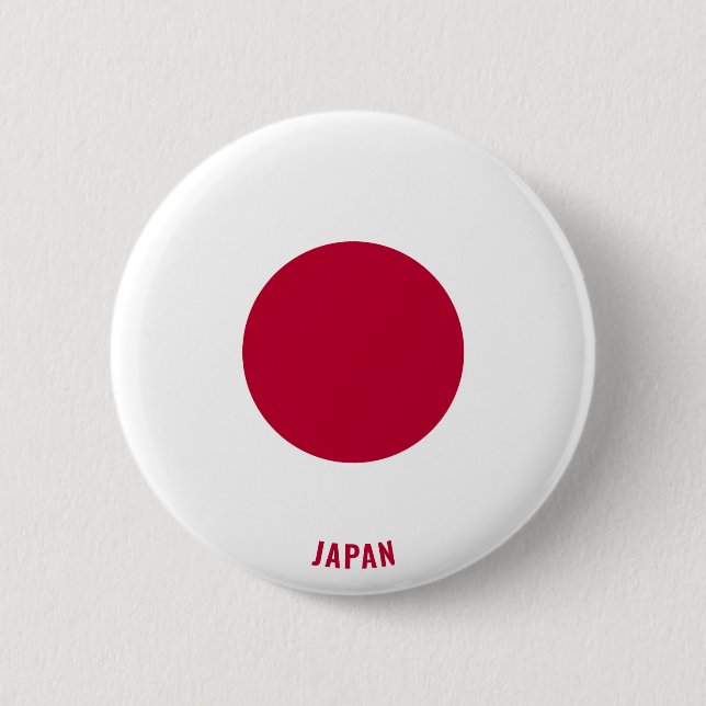 Japan Flag Charming Patriotic Button (Vorderseite)
