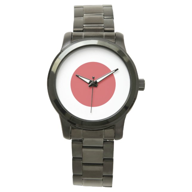 Japan Flag Emblem Armbanduhr (Vorderseite)