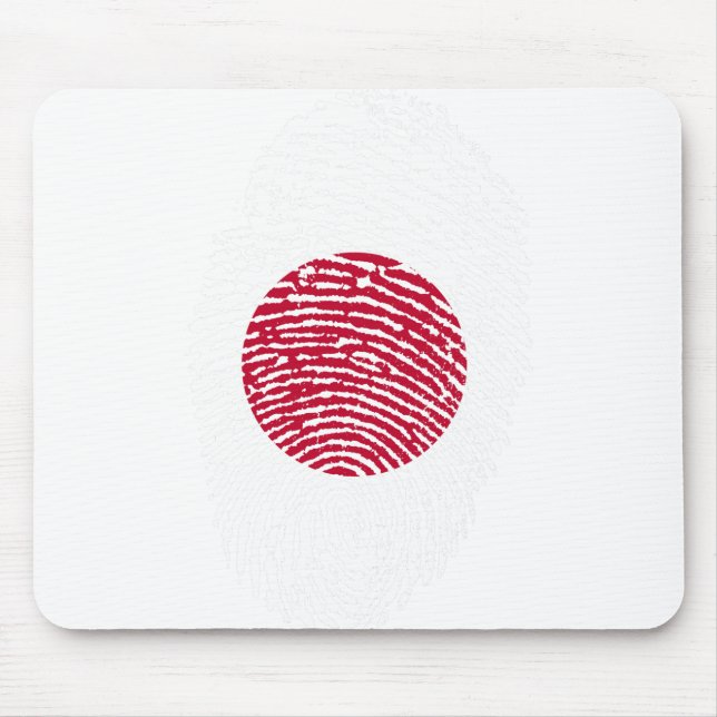 Japan Flag Fingerprint Country Pride Identity Mousepad (Vorne)