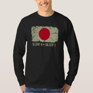 Japan Flag koordiniert Männer Frauen japanisches E T-Shirt