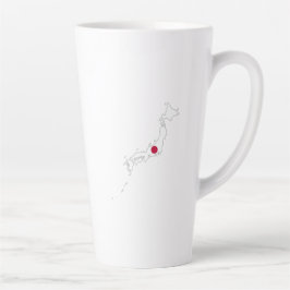 Japan flag on the map milchtasse