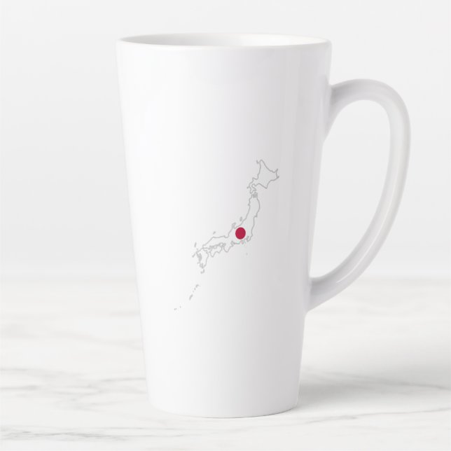 Japan flag on the map milchtasse (Rechts)