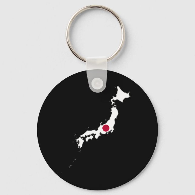 Japan flag on the map schlüsselanhänger (Vorderseite)