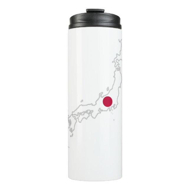 Japan flag on the map thermosbecher (Vorderseite)