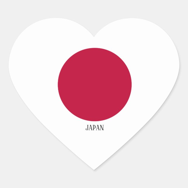 Japan Flag Splendid Patriotic Herz-Aufkleber (Vorderseite)