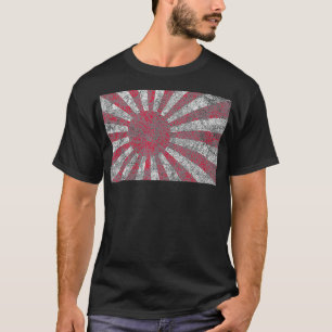 Japan Flag Vintager Stil steigend Sun-Symbol T-Shirt
