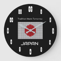 Japan-Flagge auf Schwarz – Fettes Minimalistisches