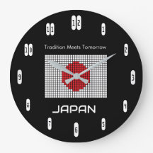 Japan-Flagge auf Schwarz – Fettes Minimalistisches