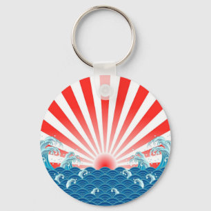 Japan-Flagge - BEWOHNER VON NIPPON Schlüsselanhänger