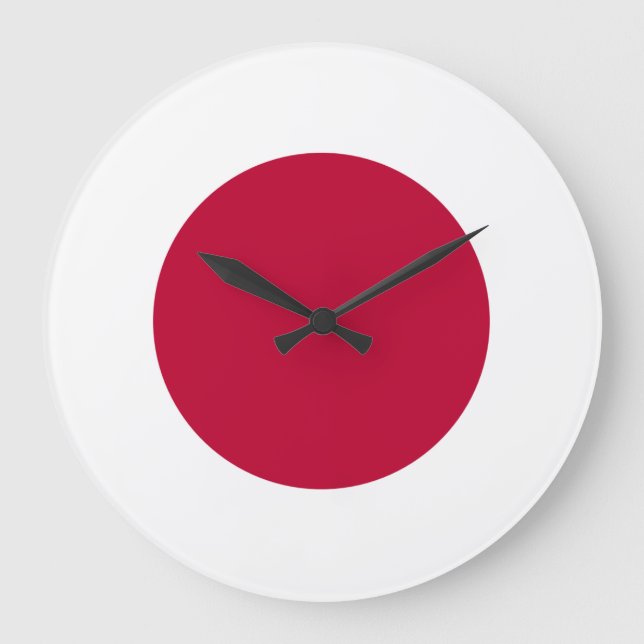 Japan-Flagge Große Wanduhr (Vorderseite)