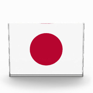 Japan-Flagge: Hinomaru, Nisshōki, Roter Aufgehende Fotoblock