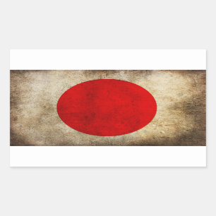 Japan-Flagge Rechteckiger Aufkleber