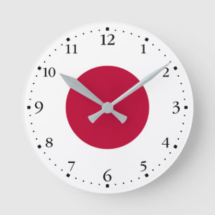 Japan Flagge Runde Wanduhr