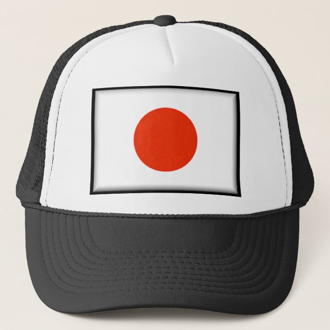 Japan-Flagge Truckerkappe (Vorderseite)