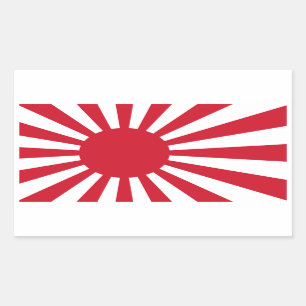 Japan-Flaggen-Aufkleber Rechteckiger Aufkleber