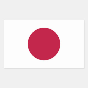 Japan-Flaggen-Aufkleber Rechteckiger Aufkleber