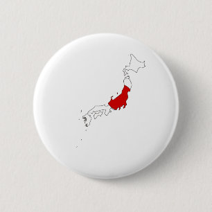 Japan-Flaggen-Karte Größengleich Button