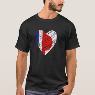 Japan Frankreich Herzen Französische Flagge Japani T-Shirt