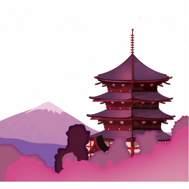 Japan Freistehende Fotoskulptur (Vorne)