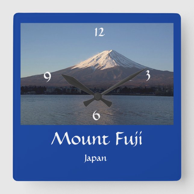 Japan- - Fujisan-Bild-Wanduhr Quadratische Wanduhr (Vorderseite)