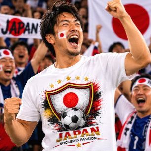 Japan Fußball Fan Japanische Fußballweltmeistersch T-Shirt